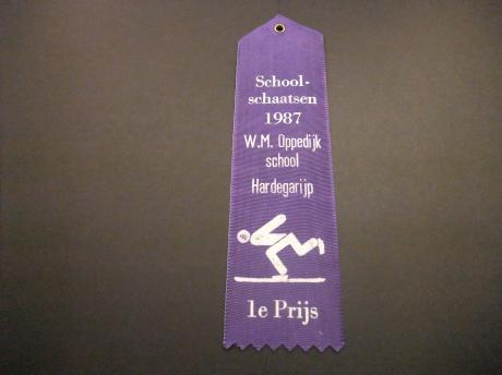 School schaatsen1987 W.M.Oppedijkschool Hardegarijp ( Friesland)  1e prijs, vaantje